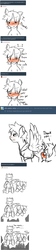 Size: 1000x4462 | Tagged: safe, artist:imspainter, oc, oc only, pegasus, pony, unicorn, ask, blushing, clothes, crowd, crying, hoodie, imminent rape, male, stallion, sweat, sweatshirt, tumblr