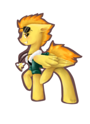 Size: 1700x2338 | Tagged: safe, artist:isketchi, spitfire, pegasus, pony, g4, clothes, cutefire, female, floppy ears, mare, profile, simple background, solo, sunglasses, transparent background