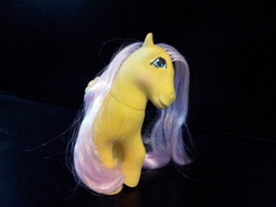 Size: 653x490 | Tagged: safe, artist:ellisarts, fluttershy, g1, g4, customized toy, g4 to g1, generation leap, irl, photo, toy