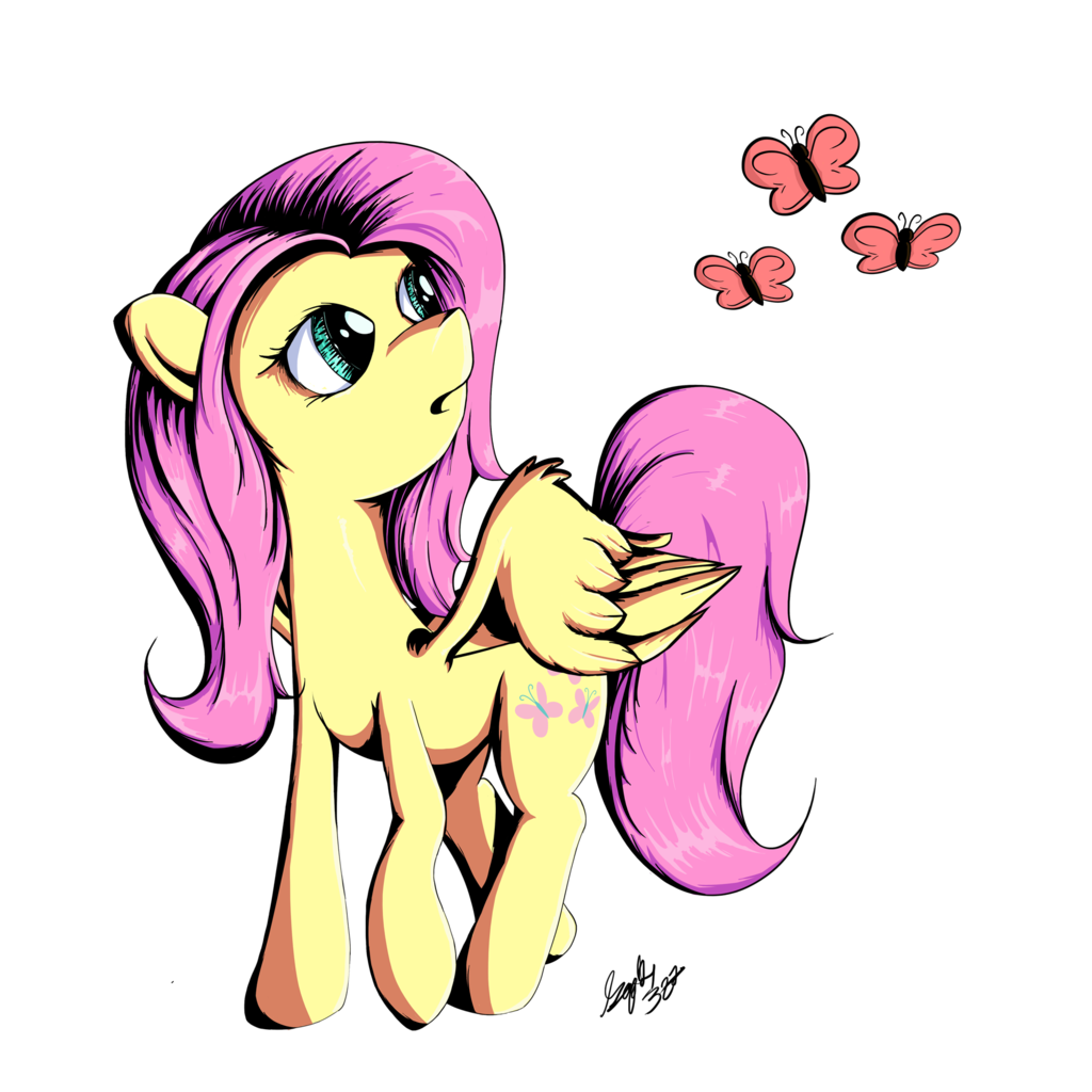 442950 Safe Artistsquiby 327 Fluttershy Butterfly Female Solo Derpibooru 