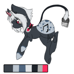 Size: 576x576 | Tagged: safe, artist:alinoravanity, oc, oc only, earth pony, original species, pony, augmented tail, headphones, solo, usb, usb cable, usb tail