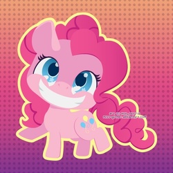 Size: 450x450 | Tagged: safe, artist:miss-glitter, pinkie pie, g4, female, grin, solo