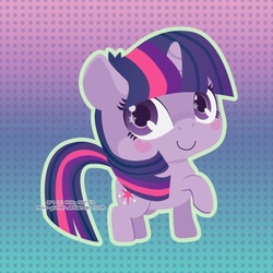 Size: 450x450 | Tagged: safe, artist:miss-glitter, twilight sparkle, g4, blushing, female, solo