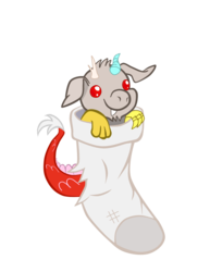 Size: 2975x3850 | Tagged: safe, artist:thejr0d, discord, g4, baby, baby discord, chibi, male, simple background, sock, solo, transparent background, vector, younger