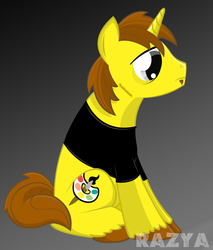 Size: 720x844 | Tagged: safe, artist:razya, oc, oc only, pony, unicorn, sad, solo, vector