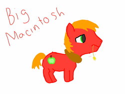 Size: 900x675 | Tagged: safe, artist:i-got-quest, big macintosh, g4, male, ms paint, solo, text