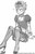 Size: 614x960 | Tagged: safe, artist:johnjoseco, flash sentry, human, g4, clothes, crossdressing, cuffs (clothes), girly sentry, grayscale, humanized, maid, maid sentry, male, monochrome, solo