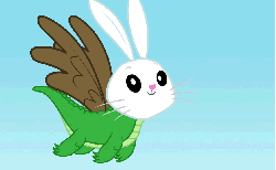 Size: 873x540 | Tagged: safe, screencap, angel bunny, gummy, opalescence, owlowiscious, g4, may the best pet win, alien take, allpet, animated, dream, surreal, wat, what has science done, wings