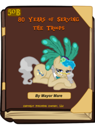 Size: 600x800 | Tagged: safe, mayor mare, g4, book, book cover meme, exploitable meme, female, hat, meme, solo