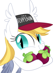 Size: 715x993 | Tagged: safe, artist:equestria-prevails, oc, oc only, oc:florence, bat pony, pony, baseball cap, bat pony oc, female, hat, mare, simple background, solo, top bat, top gun, top gun hat, transparent background, twiface, wrong neighborhood