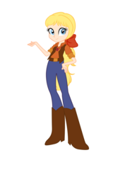 Size: 745x1053 | Tagged: safe, artist:livingencyclopedia, megan williams, equestria girls, g1, g4, belt, boots, clothes, cowboy boots, denim, eqg promo pose set, equestria girls-ified, female, g1 to equestria girls, g1 to g4, generation leap, high heel boots, hilarious in hindsight, jeans, pants, shirt, shoes, simple background, solo, vector, vest, white background