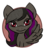 Size: 635x699 | Tagged: safe, artist:prettykitty, oc, oc only, oc:mishadash, pegasus, pony, bust, gray mane, red eyes, solo