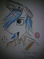 Size: 960x1280 | Tagged: safe, artist:lawrencexviii, shining armor, anthro, g4, male, military uniform, solo