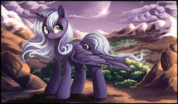 Size: 1280x747 | Tagged: safe, artist:locksto, princess luna, alicorn, pony, g4, female, s1 luna, scenery, solo