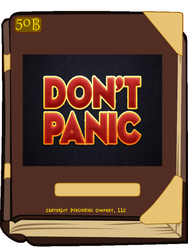 Size: 600x800 | Tagged: safe, barely pony related, book, book cover, book cover meme, don't panic, exploitable meme, hitchhiker's guide to the galaxy, meme