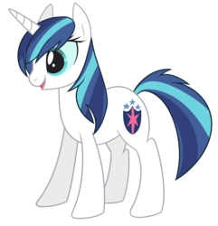 Size: 2369x2453 | Tagged: safe, artist:wicklesmack, shining armor, pony, unicorn, g4, female, gleaming shield, mare, open mouth, rule 63, simple background, solo, transparent background, vector
