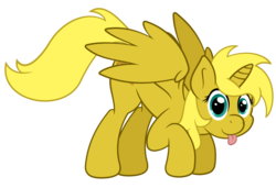 Size: 7000x4800 | Tagged: safe, artist:erockertorres, oc, oc only, oc:ticket, alicorn, pony, absurd resolution, alicorn oc, cute, simple background, solo, tongue out, transparent background, vector