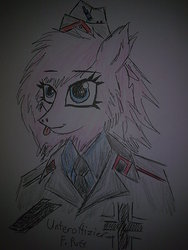 Size: 960x1280 | Tagged: safe, artist:lawrencexviii, oc, oc only, oc:fluffle puff, anthro, military uniform