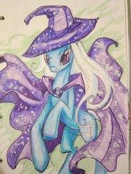 Size: 480x640 | Tagged: safe, artist:paiperbok, trixie, pony, unicorn, g4, female, mare, solo, traditional art