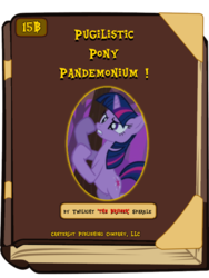 Size: 600x800 | Tagged: safe, twilight sparkle, g4, book, book cover meme, boxing, exploitable meme