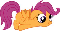 Size: 6046x3200 | Tagged: safe, artist:agamnentzar, artist:glitchking123, scootaloo, pegasus, pony, g4, absurd resolution, derp, female, filly, scrunchy face, simple background, solo, transparent background, vector