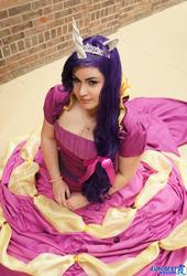 Size: 1389x2048 | Tagged: safe, artist:lo-botomy, rarity, human, g4, clothes, cosplay, dress, gala dress, irl, irl human, photo, solo