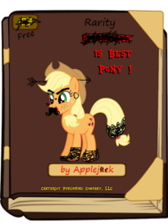 Size: 600x800 | Tagged: safe, applejack, g4, best pony, book, book cover meme, exploitable meme, female, meme, solo