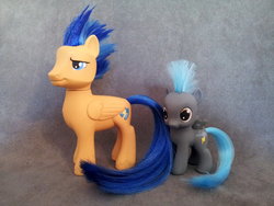 Size: 1024x768 | Tagged: safe, artist:hannaliten, flash sentry, thunderlane, g4, colt, customized toy