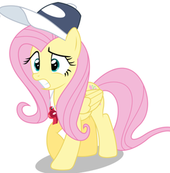 Size: 489x497 | Tagged: safe, artist:masem, fluttershy, g4, coach, coach fluttershy, female, hat, rainbow dashs coaching whistle, shocked, simple background, solo, trainer, vector, whistle, whistle necklace, white background