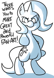 Size: 1749x2516 | Tagged: safe, artist:fauxsquared, trixie, pony, trixie is magic, g4, bipedal, female, pointing, solo