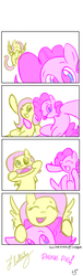 Size: 426x1400 | Tagged: safe, artist:silver1kunai, fluttershy, pinkie pie, g4, comic, cute, female, fun, lesbian, photo booth, photo strip, ship:flutterpie, shipping