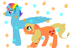 Size: 1024x692 | Tagged: safe, artist:bemyhero-love, applejack, rainbow dash, g4, female, half r63 shipping, male, rainbow blitz, rule 63, ship:appleblitz, ship:appledash, shipping, straight, transgender