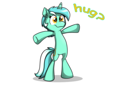 Size: 2100x1480 | Tagged: safe, artist:fj-c, lyra heartstrings, pony, unicorn, g4, bipedal, female, hug, mare, simple background, solo, standing, transparent background