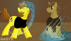 Size: 1368x800 | Tagged: safe, artist:razya, oc, oc only, pony, unicorn, magic, vector