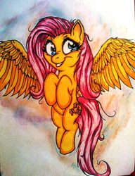 Size: 1457x1899 | Tagged: safe, artist:tomek2289, fluttershy, g4, female, solo, traditional art