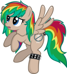 Size: 3000x3312 | Tagged: safe, artist:godoffury, oc, oc only, pegasus, pony, electrical pylon, leather, solo