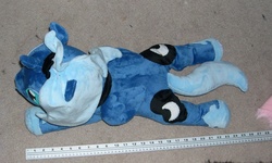 Size: 1200x721 | Tagged: safe, artist:bladespark, princess luna, g4, irl, photo, plushie, ruler, solo