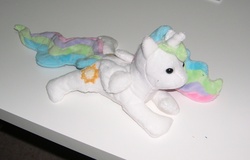 Size: 1200x769 | Tagged: safe, artist:bladespark, princess celestia, g4, beanie (plushie), irl, photo, plushie, solo