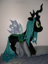 Size: 900x1200 | Tagged: safe, artist:bladespark, queen chrysalis, g4, irl, photo, plushie, solo