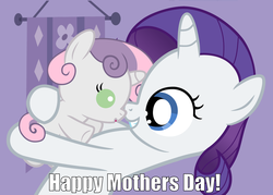 Size: 1280x914 | Tagged: safe, artist:beavernator, rarity, sweetie belle, pony, g4, baby, baby belle, baby pony, bronybait, caption, filly, foal, fridge horror, holding, image macro, implications, implied incest, implied mother and daughter, mother, mother's day, the implications are horrible, we are going to hell, younger