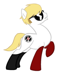 Size: 775x984 | Tagged: safe, artist:namifrost, earth pony, pony, crossover, dave strider, homestuck, ponified, solo, sunglasses