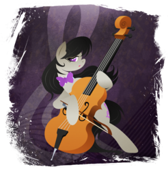 Size: 901x916 | Tagged: safe, artist:rariedash, octavia melody, earth pony, pony, g4, bowtie, cello, cutie mark, cutie mark background, female, hooves, lineless, mare, musical instrument, solo