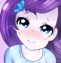 Size: 1913x1974 | Tagged: safe, artist:flarities, rarity, equestria girls, g4, close-up, female, looking at you, pov, solo