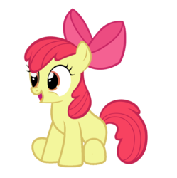 Size: 1000x1004 | Tagged: safe, artist:kuren247, apple bloom, g4, cute, female, happy, simple background, sitting, solo, transparent background, vector