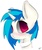 Size: 4160x5000 | Tagged: safe, artist:majikplant420, dj pon-3, vinyl scratch, pony, g4, absurd resolution, blood, blushing, bust, collar, female, looking at you, nosebleed, simple background, solo