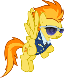 Size: 2712x3282 | Tagged: safe, artist:vector-brony, spitfire, pegasus, pony, g4, wonderbolts academy, clothes, female, flying, glasses, high res, hooves on hips, necktie, show accurate, simple background, solo, spitfire's tie, sunglasses, transparent background, uniform, vector, wonderbolts dress uniform