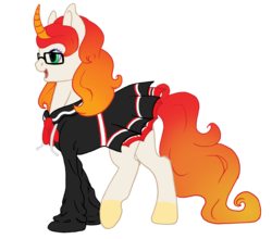 Size: 2500x2200 | Tagged: safe, artist:koolcatloveanimals, oc, oc only, pony, unicorn, clothes, school uniform, solo