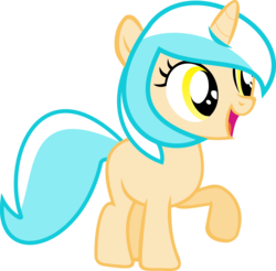 Size: 3000x2956 | Tagged: safe, artist:strawbellycake, oc, oc only, pony, unicorn, female, filly, happy, simple background, solo, transparent background, vector