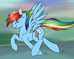 Size: 1000x800 | Tagged: safe, artist:thezealotnightmare, rainbow dash, g4, female, running, solo