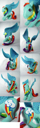 Size: 1396x4404 | Tagged: safe, artist:woosie, rainbow dash, g1, g4, customized toy, g4 to g1, generation leap, irl, photo, toy